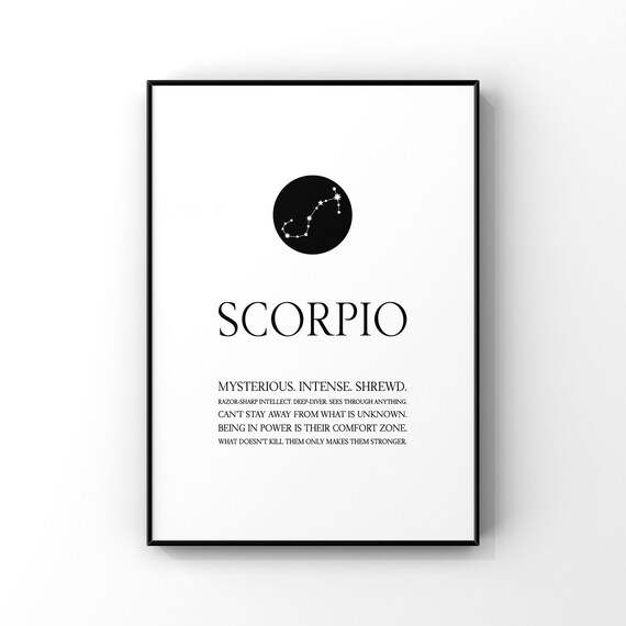 Scorpio Zodiac Constellation Astrology Art Print
