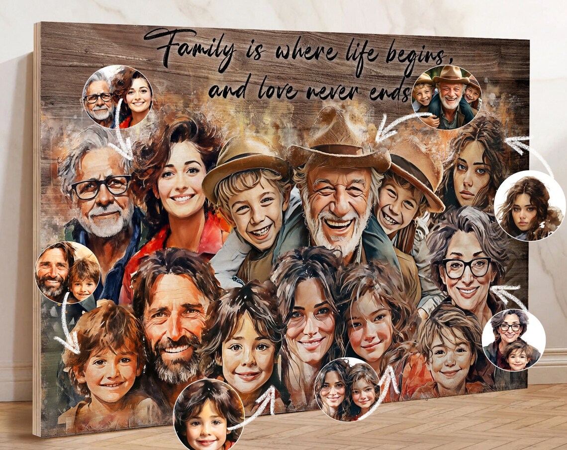 Custom Memorial Photo Tribute, Personalized Poster