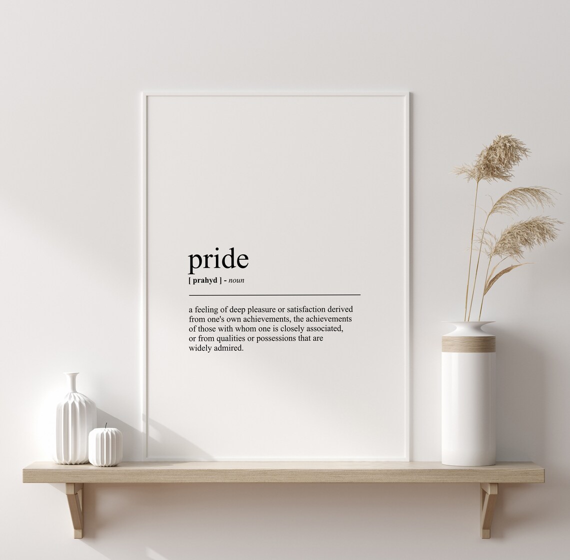 Pride Definition Dictionary Typography Inspirational Mindset Poster Decor - Image 3