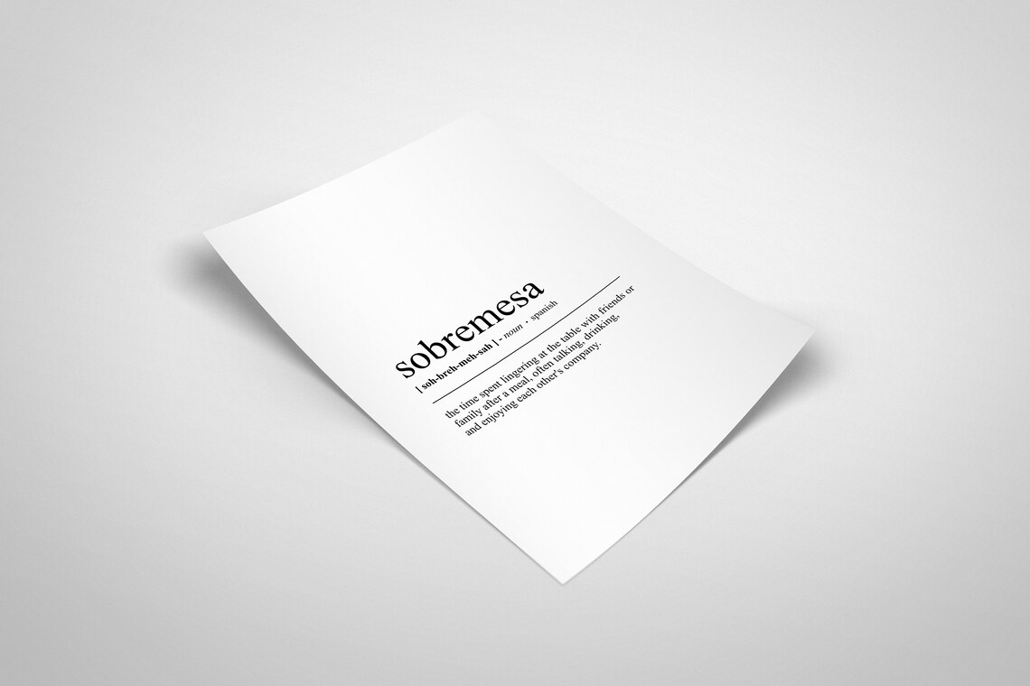 Sobramesa Definition Spanish Typography Art Print - Image 2