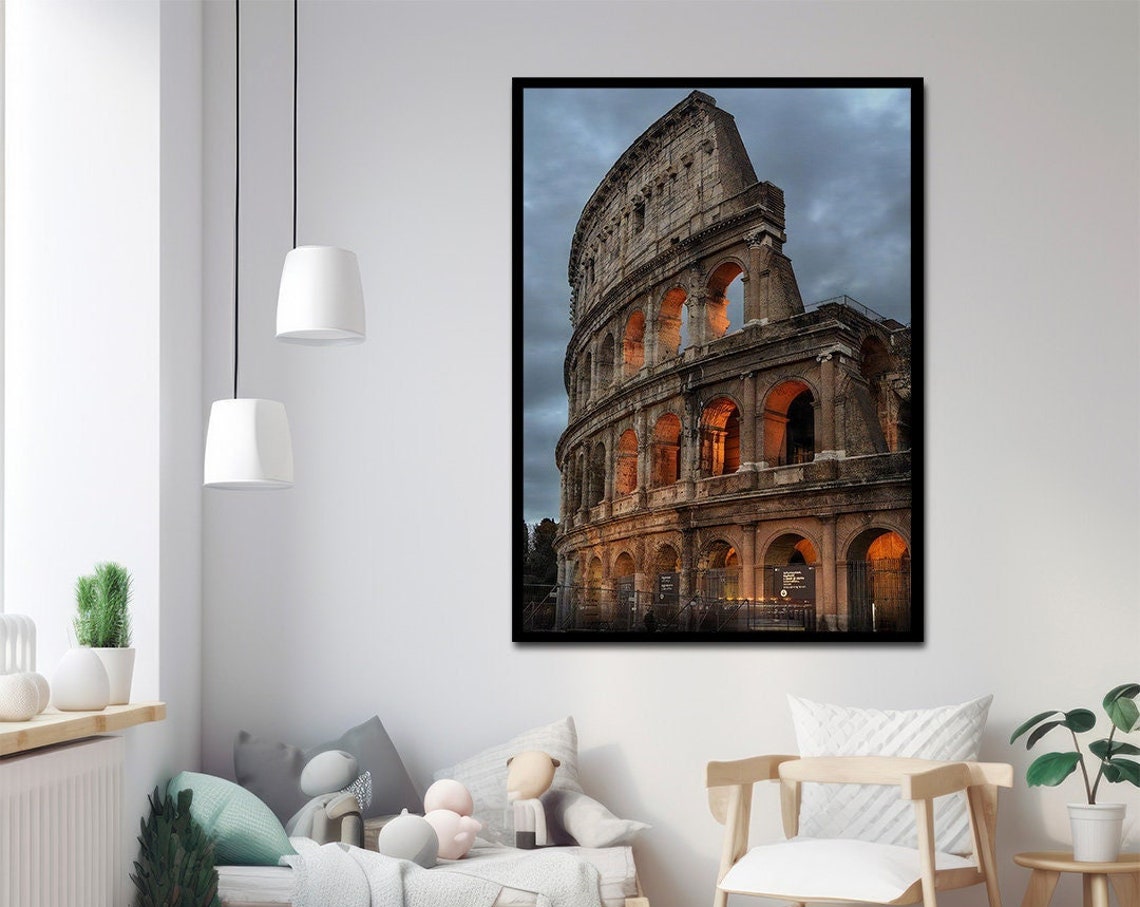 Coliseum Museum Painting Printed Painting Italy Travel Museum Poster My World Painting My City Poster Rome Art