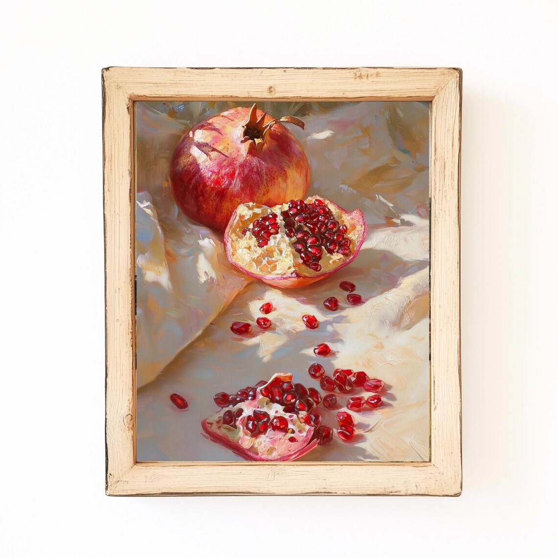 Pomegranate Still Life Vintage Kitchen Art Print