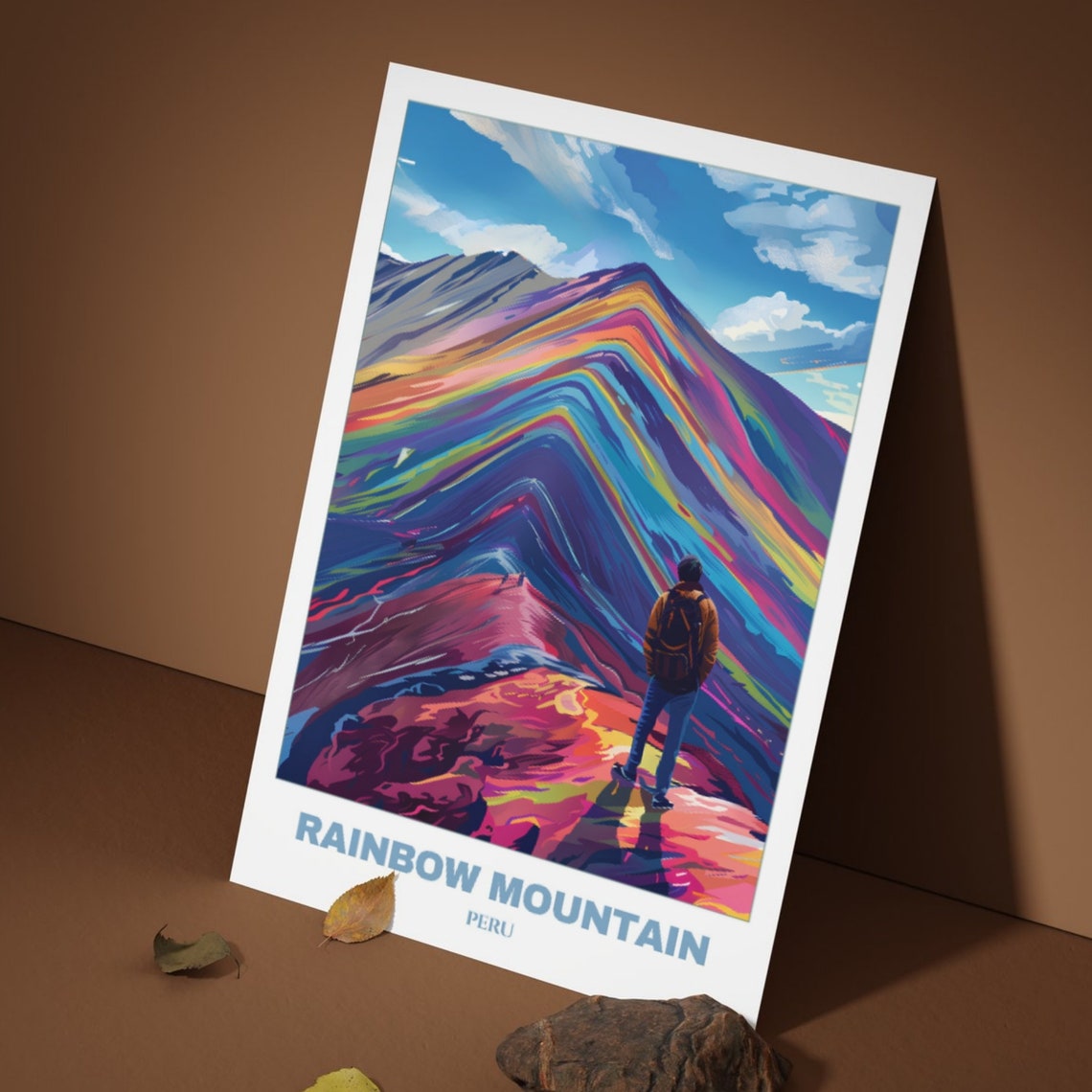 Rainbow Mountain Peru Vinicunca Colorful Peaks Travel Poster - Image 3
