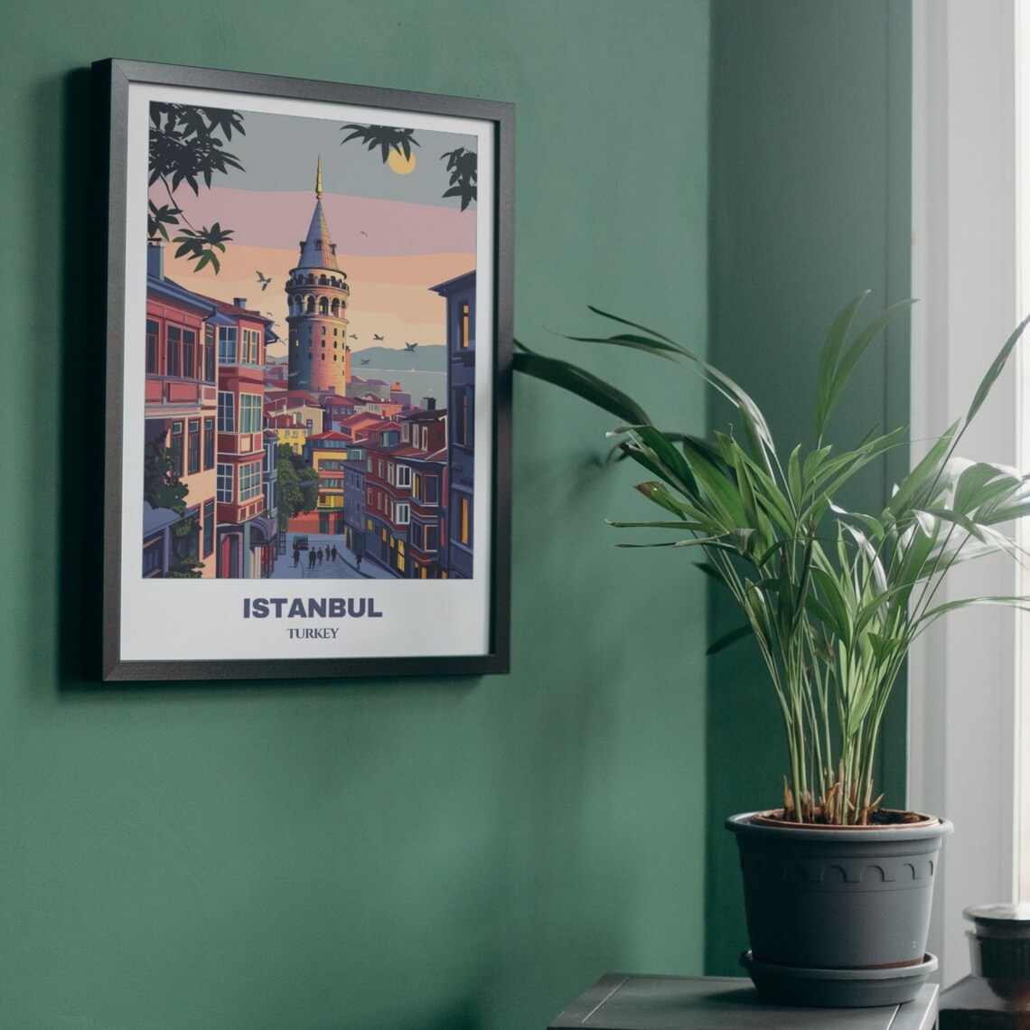 Istanbul Travel Poster Turkey Travel Poster Cityscape Painting Print Wall Art Istanbul Home Decor Istanbul Trip Print - Image 5