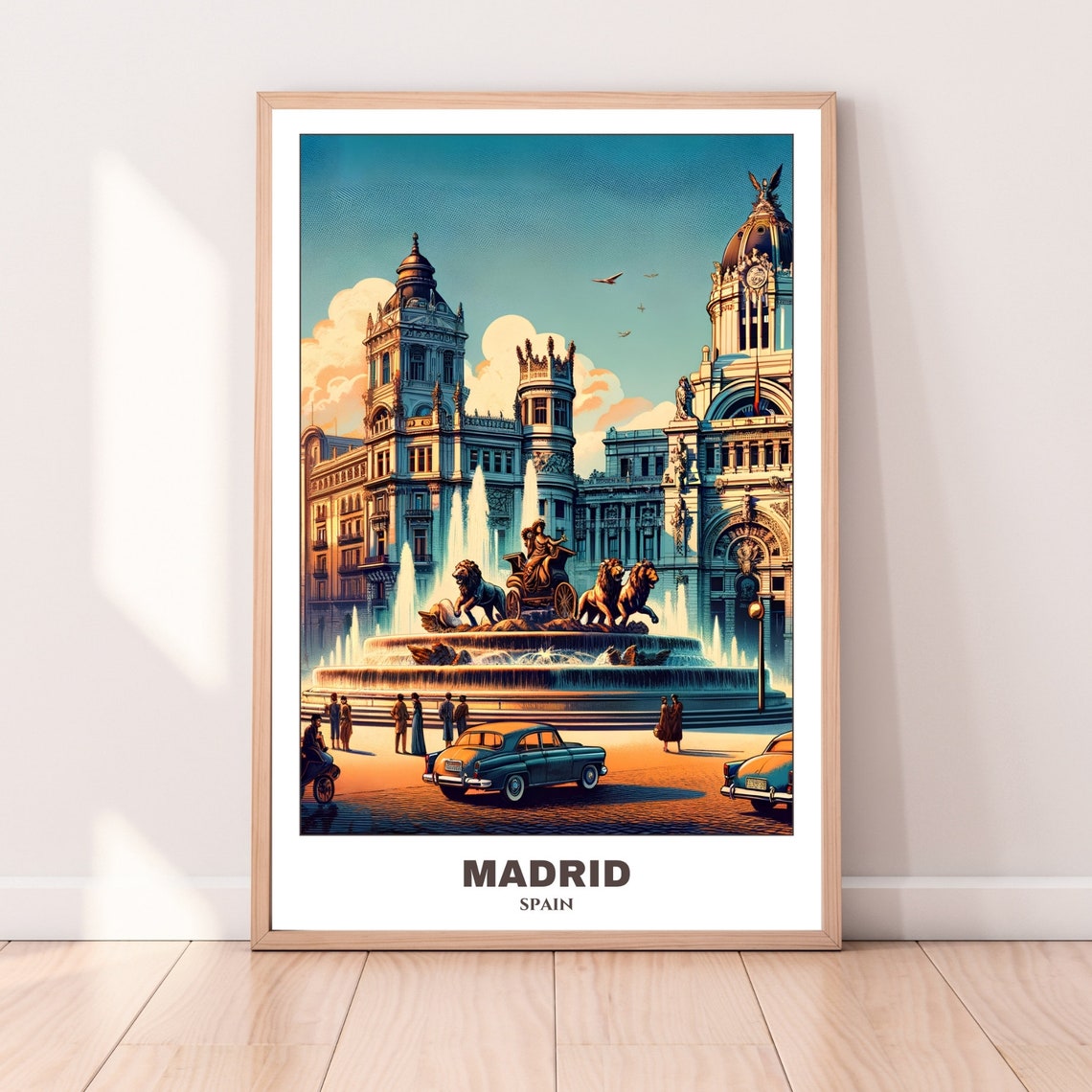 Madrid Travel Poster Spain Travel Poster Madrid City Painting Cityscape Painting Travel Wall Art Room Decor Spain Trip - Image 5