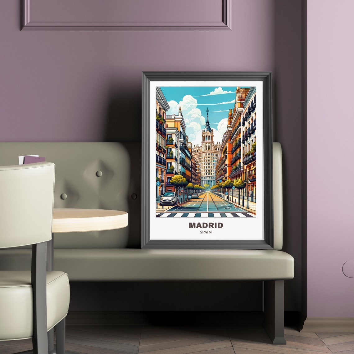 Madrid Travel Poster Spain Travel Poster Madrid City Painting Cityscape Painting Travel Wall Art Room Decor Spain Trip - Image 2