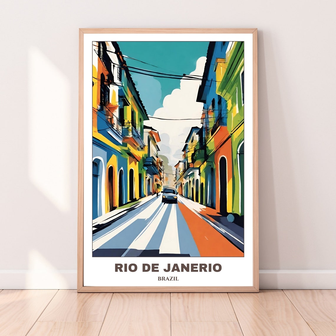 Rio De Janerio Travel Poster Brazil Travel Poster Cityscape Painting Print Wall Art Rio Home Decor Brazil Travel - Image 4