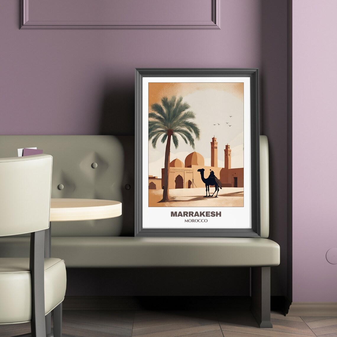 Marrakesh Travel Poster, Morocco Cityscape Art Print - Image 2
