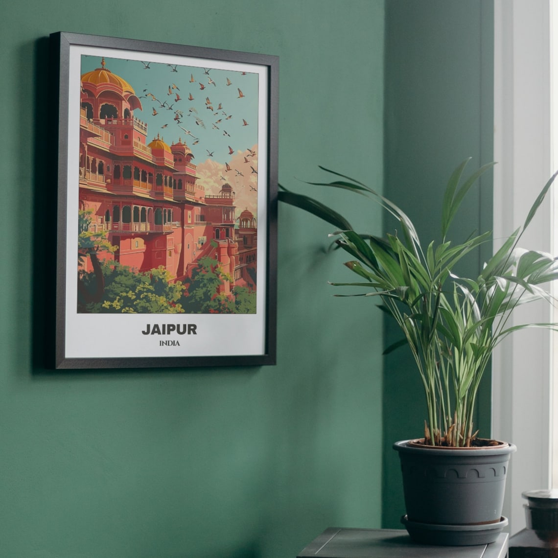 Jaipur Travel Poster India Travel Poster Cityscape Painting Print Wall Art Travel Wall Art Home Decor Jaipur Trip - Image 5