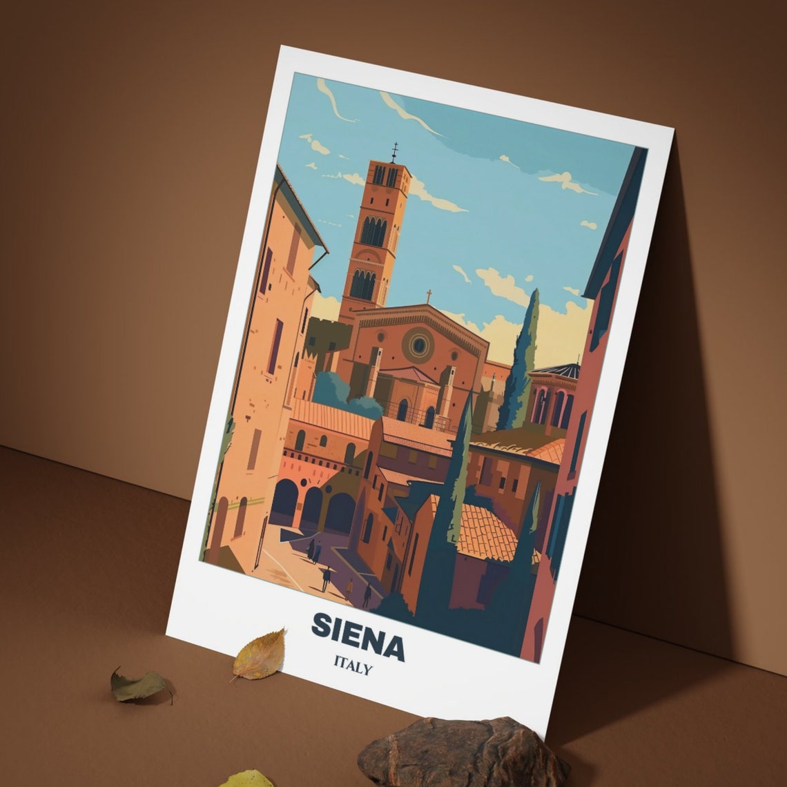 Siena Travel Poster Italy Travel Poster Citycape Painting Print Wall Art Siena Home Decor Siena Trip Art Print - Image 3