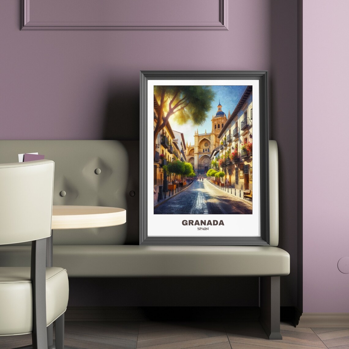 Granada Travel Poster, Spain Cityscape Art Print - Image 2