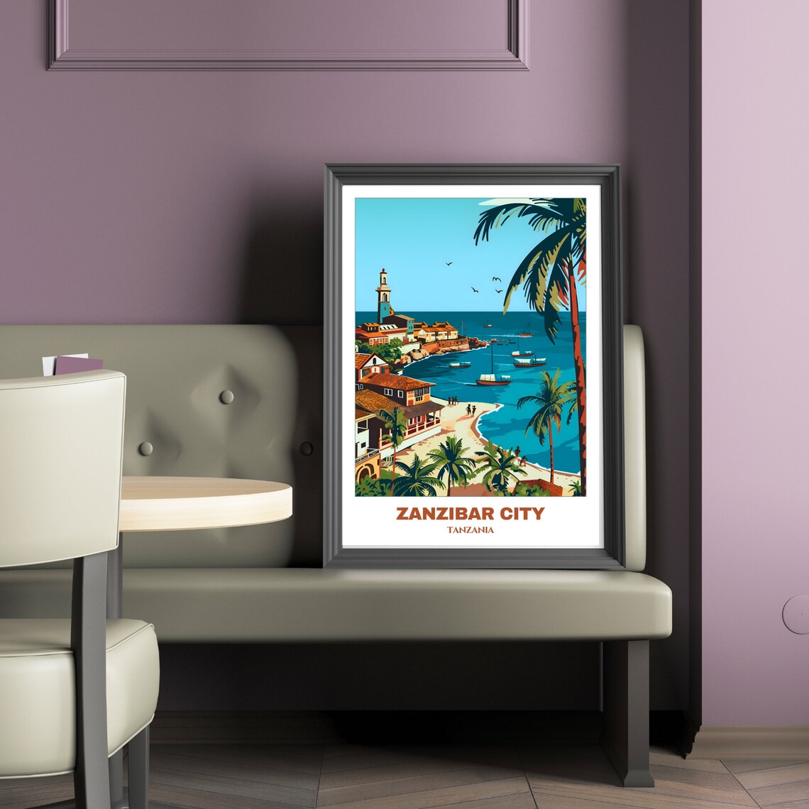 Zanzibar City Travel Poster, Stone Town Travel Art - Image 2