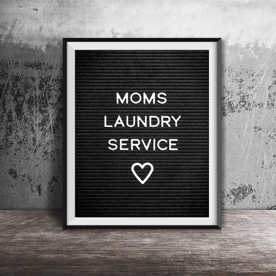Moms Laundry Service Funny Letter Board Sign Room Photo Poster