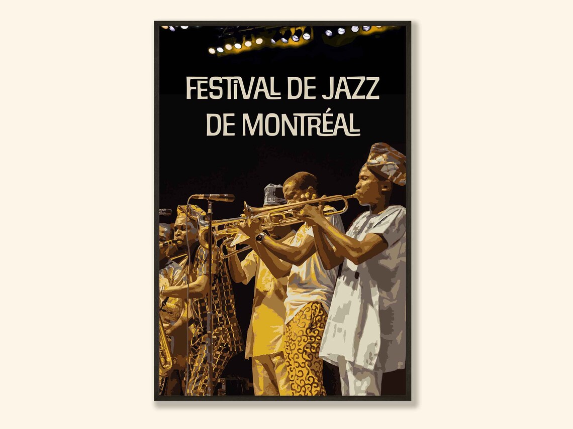 Montreal Jazz Festival Vintage Retro Art Print
