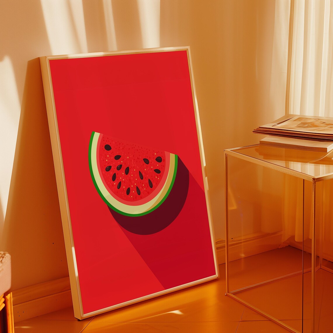 Watermelon Print Watermelon Illustration Watermelon Wall Art Print Kitchen Wall Art Modern Fruit Print 1 - Image 3