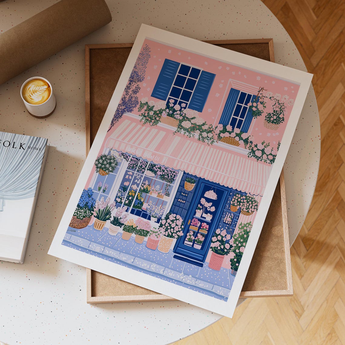 Flower Shop Print Florist Print Garden Shop Flower Market Print Flower Shop Floral Pink Wall Art Spring Wall Art Floral Wall Art 4 - Image 5
