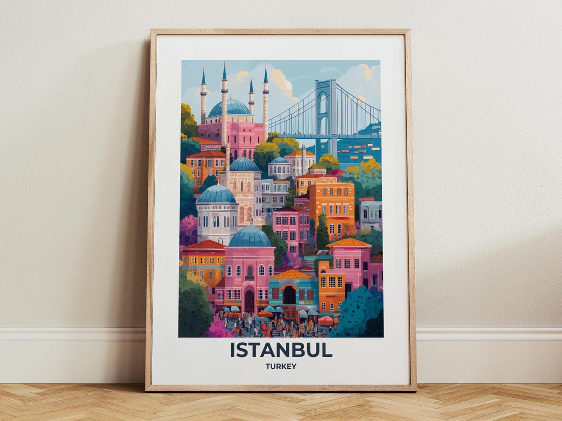 Istanbul Travel Poster Istanbul Poster Istanbul Travel Print Istanbul City Print Travel Print Travel Poster Istanbul Wall Decor 006