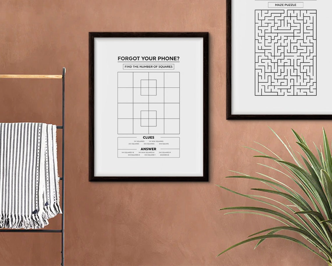 Forgot Your Phone Anagram Puzzle Funny Bathroom Wall Decor Poster - Image 2