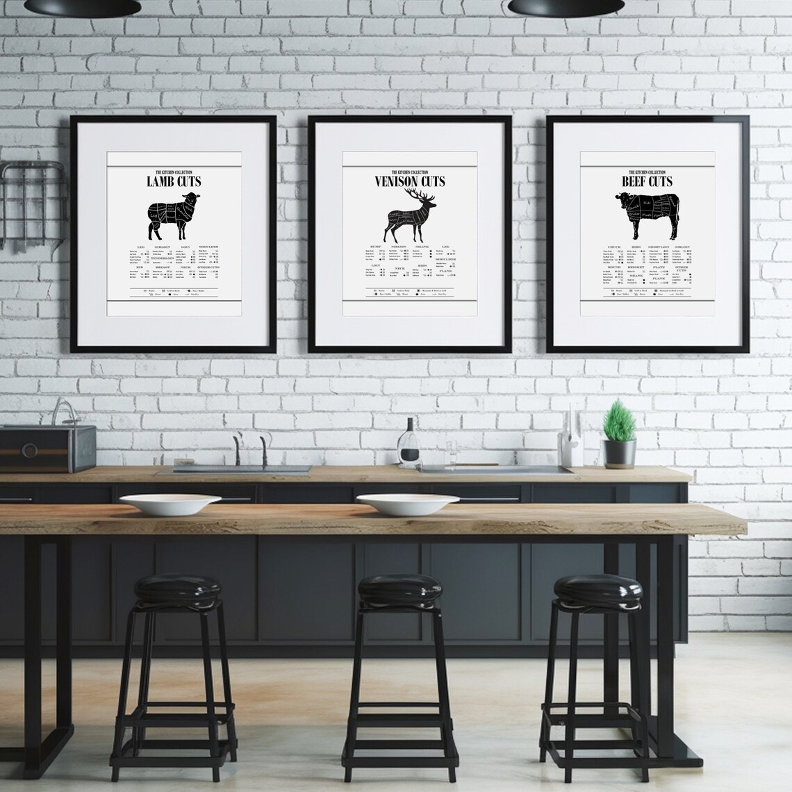 Lamb Cuts Diagram Butcher Print, Cooking Chart - Image 2