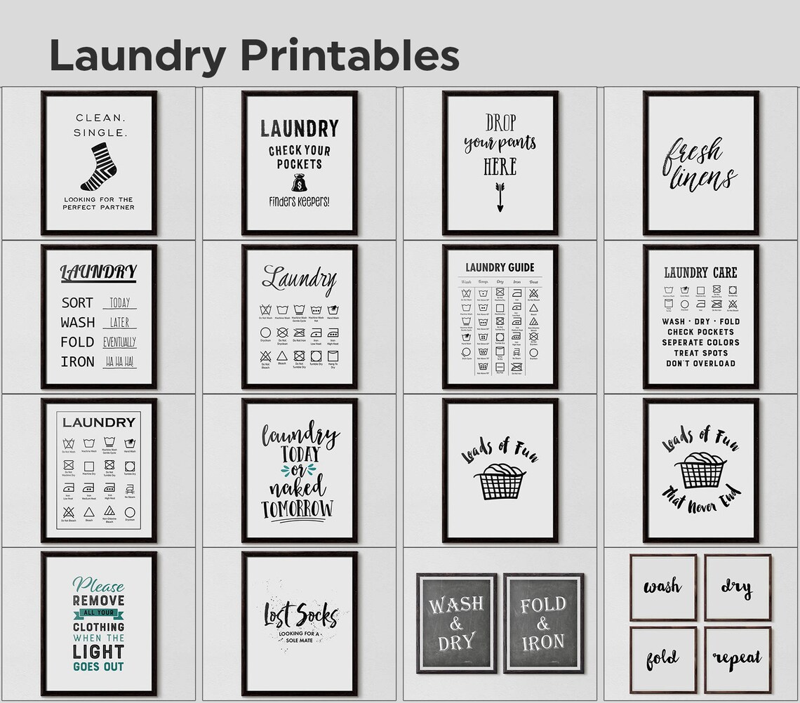 Laundry Room Ideas, Funny Laundry Schedule Art - Image 2