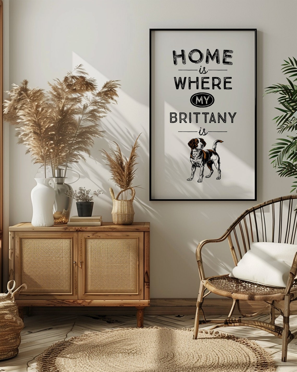 British Spaniel Home Decor Print Personalized British Spaniel Wall Art Custom Spaniel Name Poster British Spaniel Lover Gift Idea - Image 2