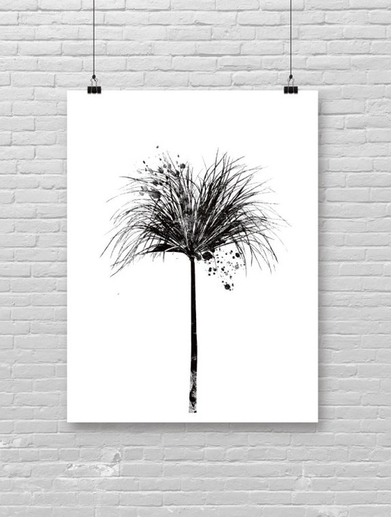 Papyrus Poster Tropical Leaf Minimalist Wall Decor Botanical Leaves Modern Art Print