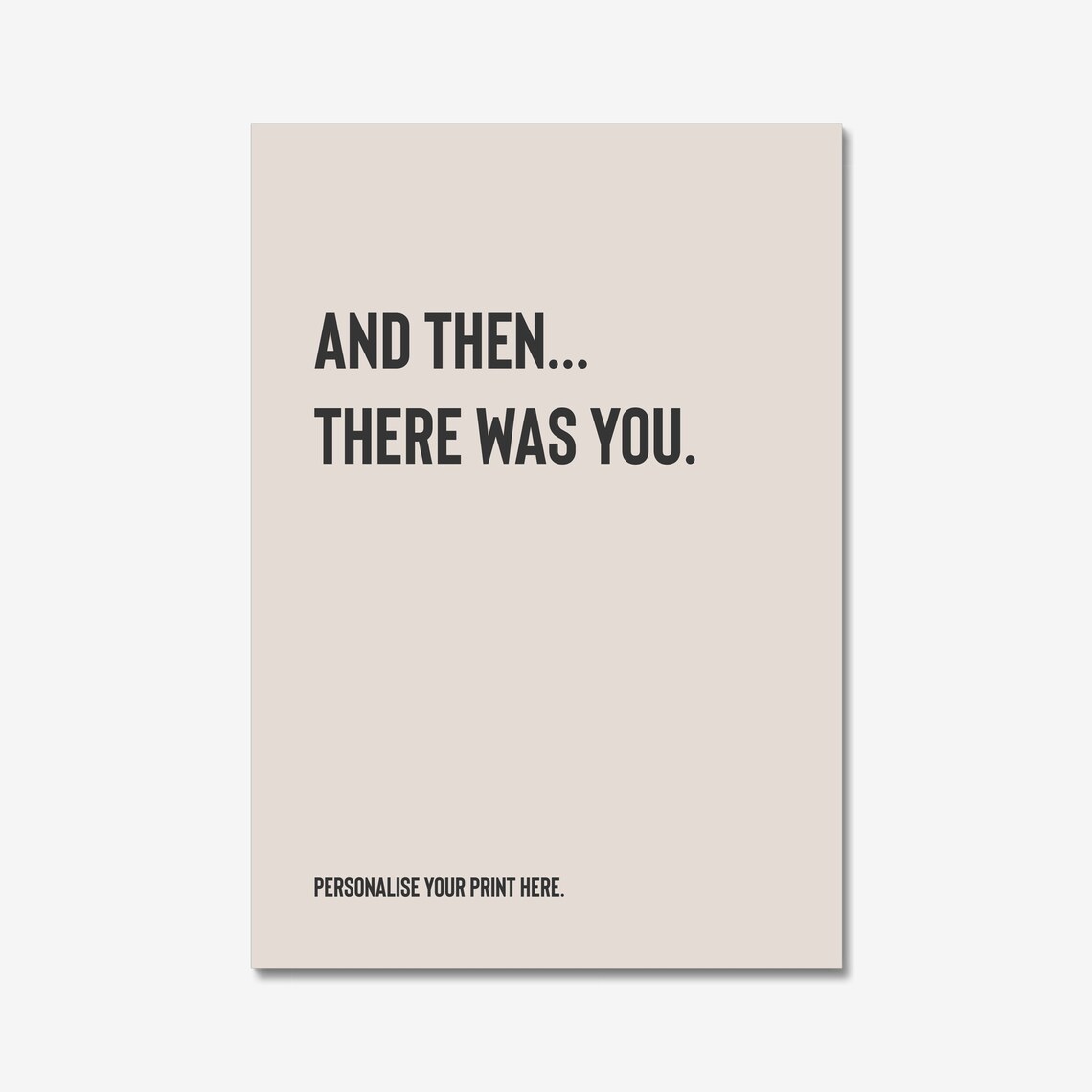 And Then There Was You Romantic Black Minimalist Love Quote Poster - Image 3