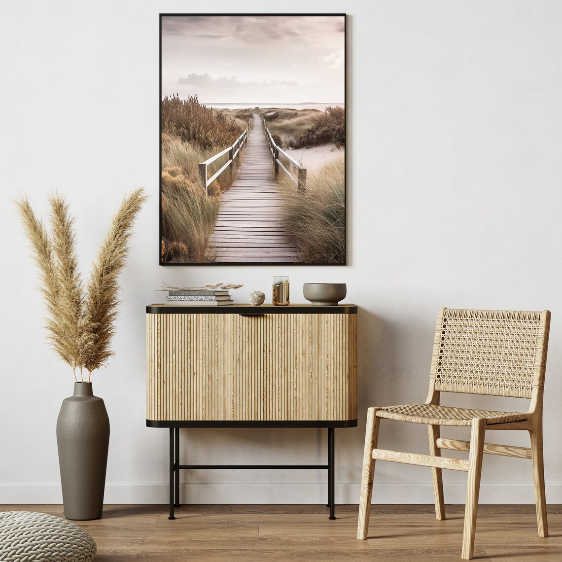 Artful Beach Coastal Landscape Wall Art Print - Image 2