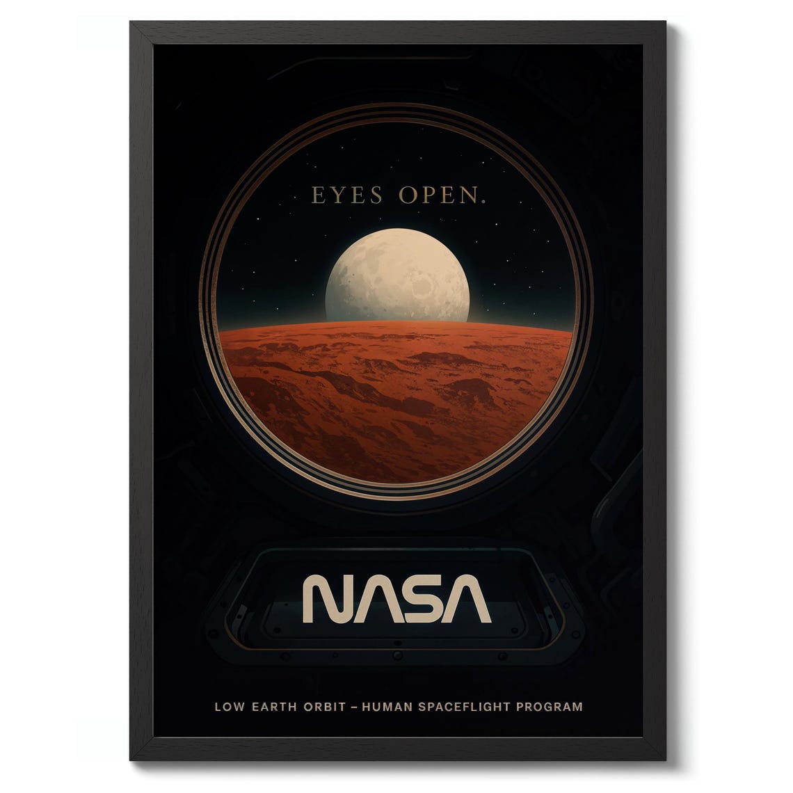 NASA Eyes Open Mars Through Porthole Spaceflight Program Poster