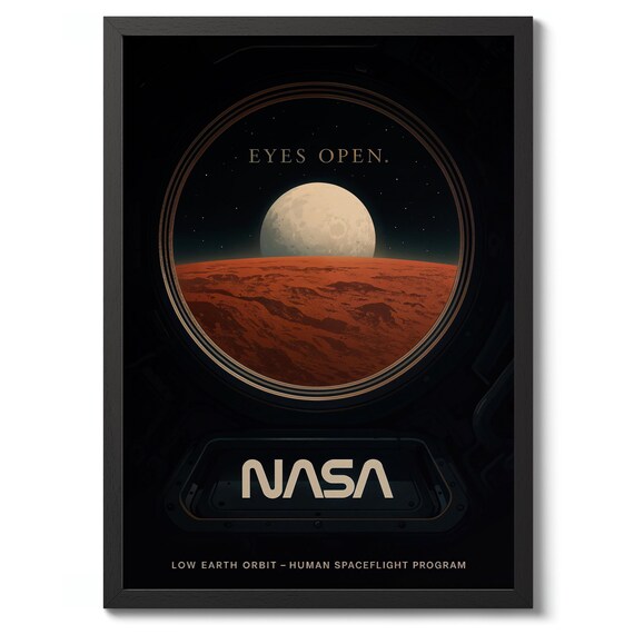 NASA Eyes Open Mars Through Porthole Spaceflight Program Poster