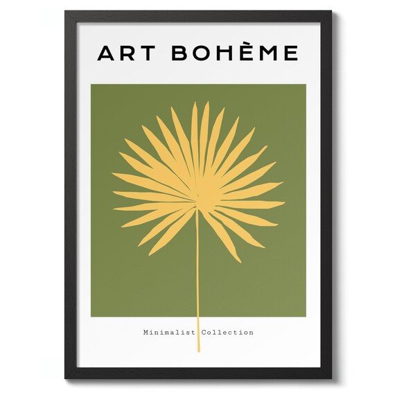 Art Boheme Boho Palm Leaf Print Poster Wall Decor Gift
