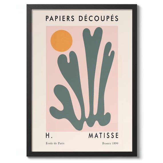 Papiers Dcoups I By Henri Matisse Collage Print Graphic Exhibition Poster Abstract Wall Art Sun And Shapes Decor Gift