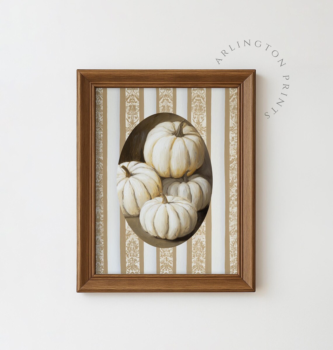 Farmhouse Pumpkin Wall Art Thanksgiving Rustic Neutral Fall Decor Harvest White Painting 102