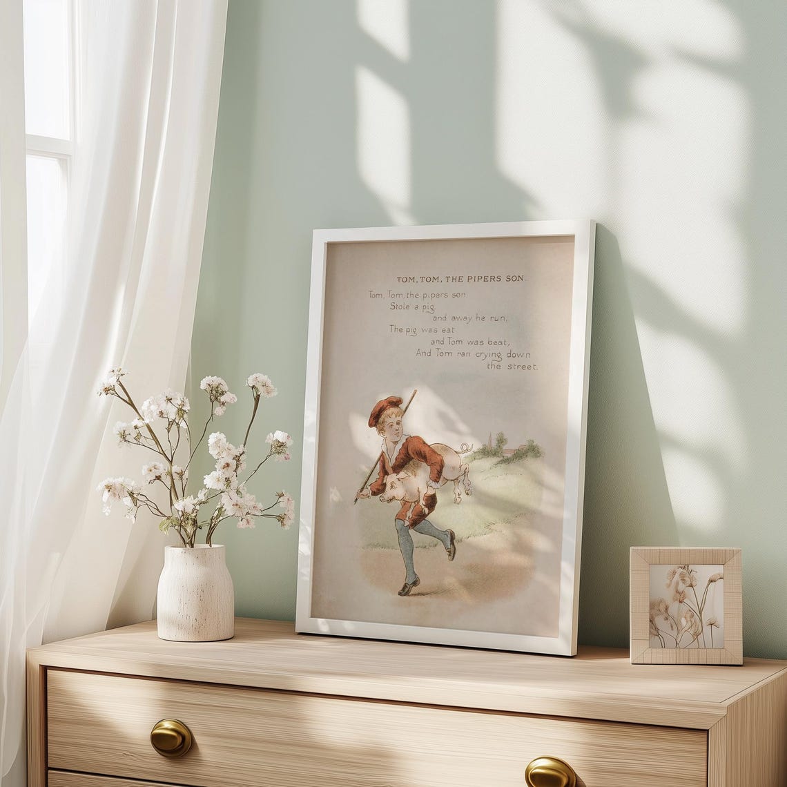 Classic Tom Tom The Pipers Son Nursery Rhyme Piglet Art Poster - Image 2