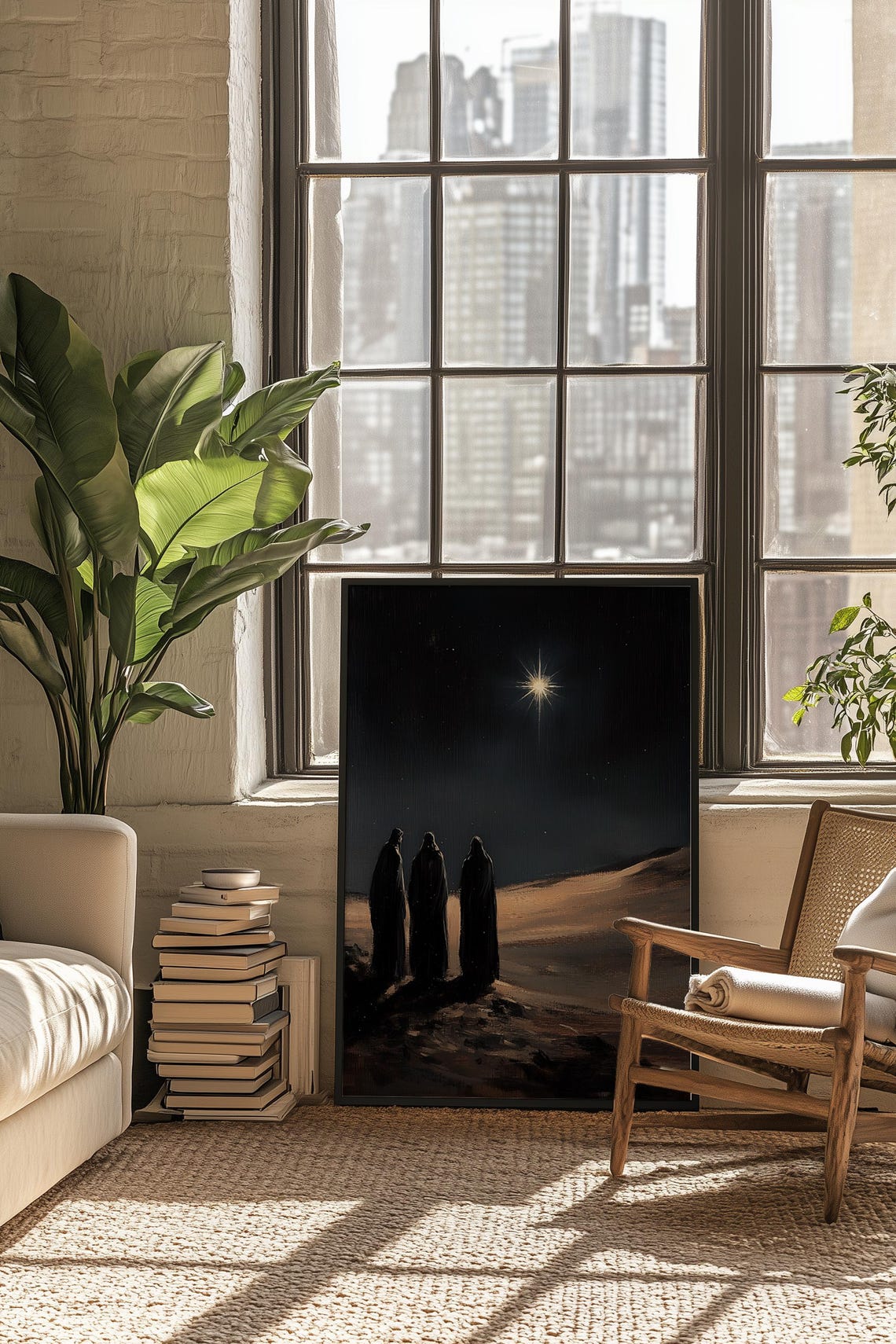 Three Wise Men Night Star Bethlehem Nativity Magi Silhouette Poster - Image 2