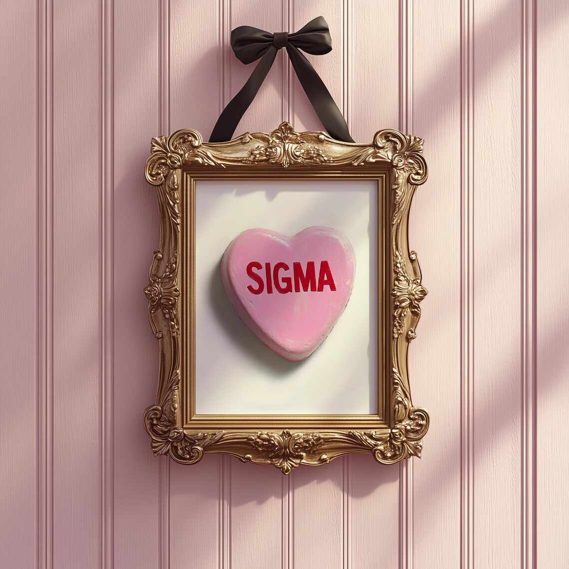 Pink Candy Heart Sigma Sweet Retro Teen Girl Room Art Poster - Image 4