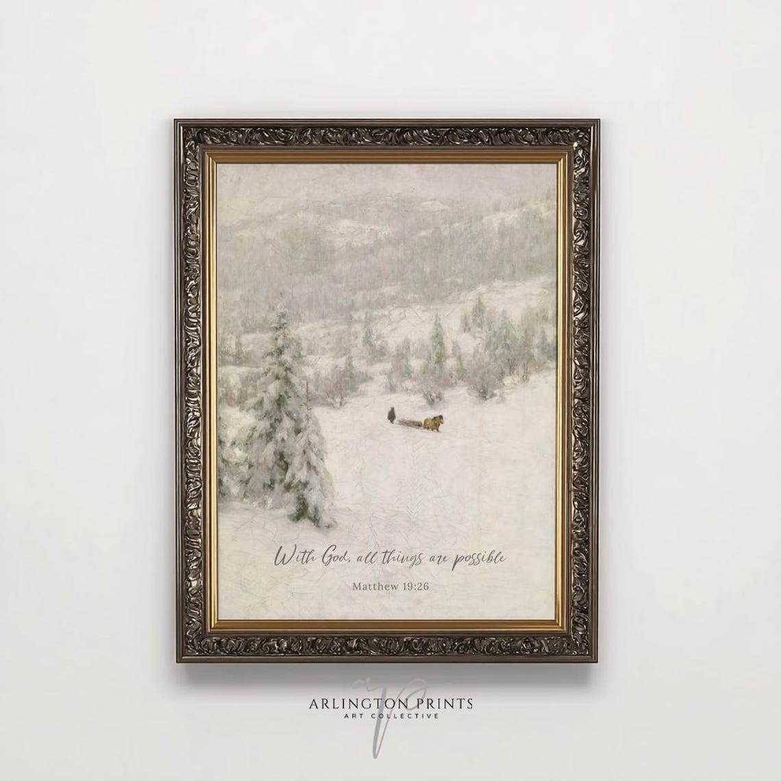 With God All Things Are Possible Matthew 19 26 Winter Poster