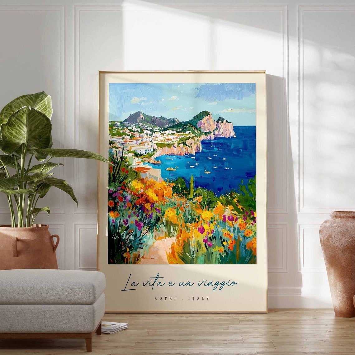Capri Poster Capri Travel Print Capri Travel Art Capri Wall Art Italy Art Italy Travel Decor Italian Travel Gift - Image 3