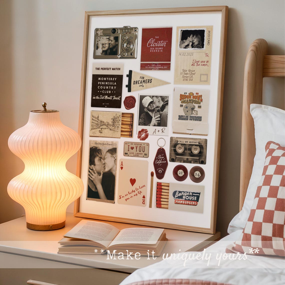 Custom Matchbook Poster, Anniversary Gift for Boyfriend or Girlfriend - Image 3