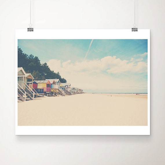 Wells Next The Sea Beach Hut Travel Poster