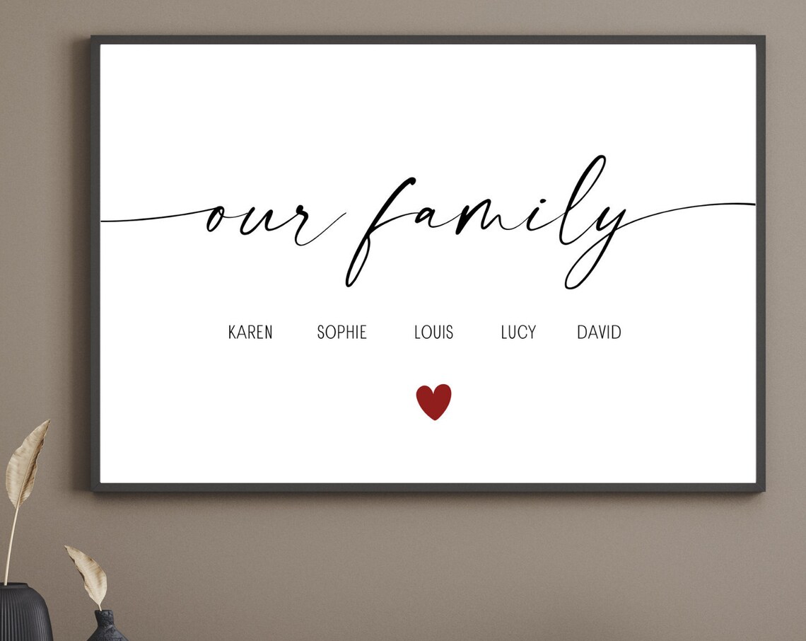 Our Family Personalized Minimalist Art Print