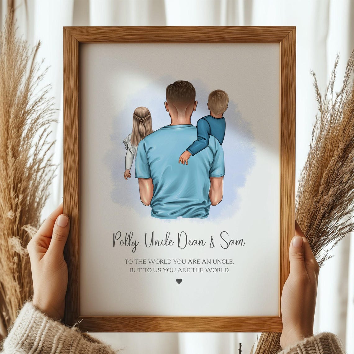Gift For Uncle Personalised Uncle And Niece And Nephew Print Birthday Gift For Uncle Gift From Niece Uncle Gifts Gift From Nephew