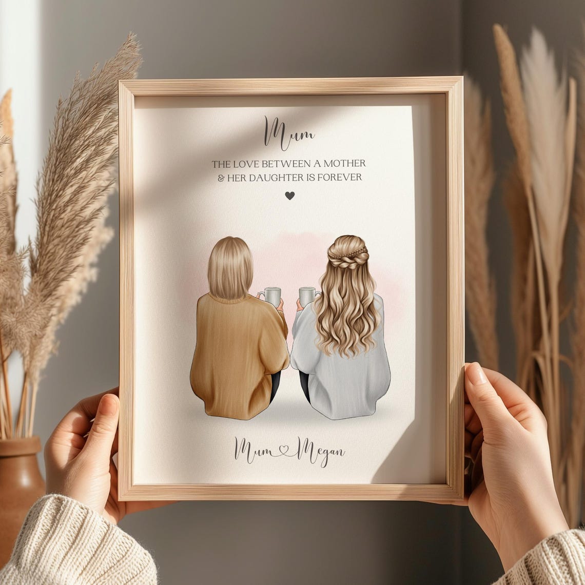 Mom Gifts Mum Gifts Mother And Daughter Print Mothers Day Gifts Mum Birthday Mom Christmas Custom Gifts For Mum Personalised Print