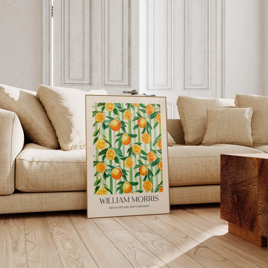 William Morris Orange Citrus Pattern Arts And Crafts Style Poster - Image 3