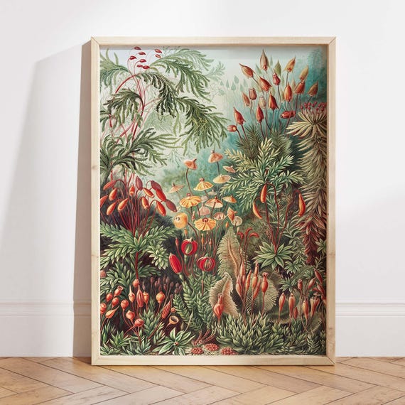 Woodland Botanical Vintage Cottagecore Poster
