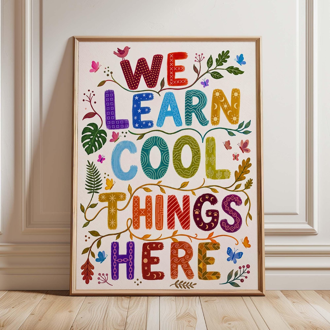 Classroom Learning Poster, Teacher Wall Art