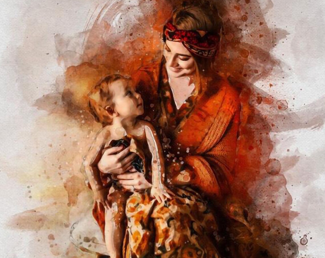 Pregnant Mothers Day Gift, Christian Mom Art Print - Image 2