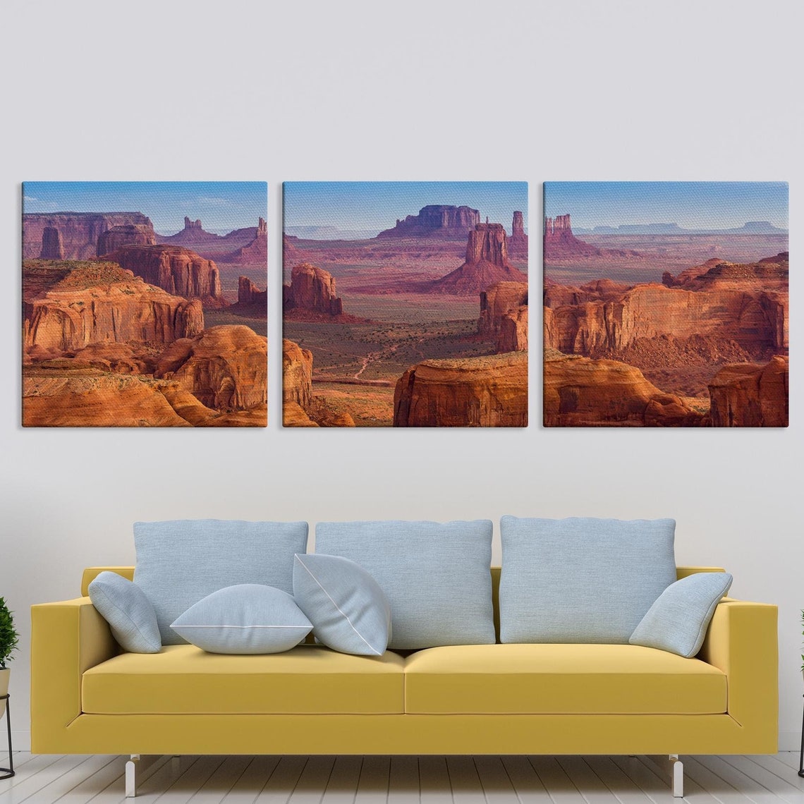 Monument Valley Desert Buttes Arizona Tribal Park Triptych Poster