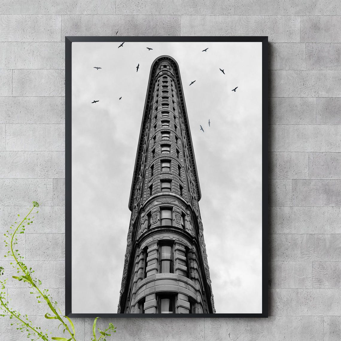 Flatiron Building Black and White New York City Landmark Photo Poster