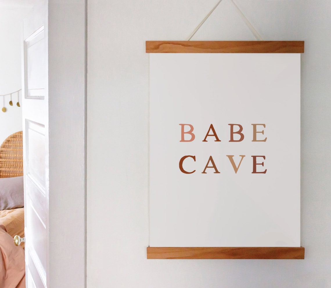 Babe Cave Boho Terracotta Nursery Girls Rainbow Wall Decor Poster - Image 2